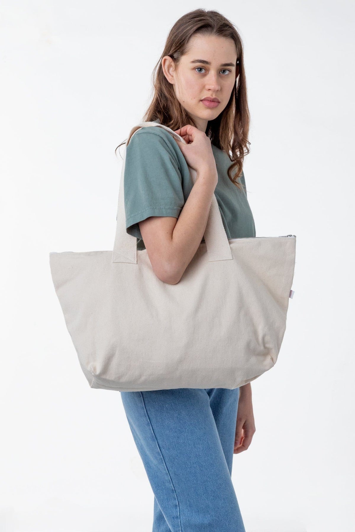 Download BD06 - Carry All Zip Tote - Los Angeles Apparel