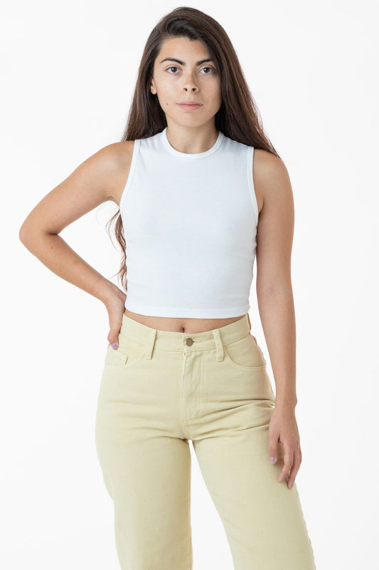 4325 - Baby Rib Short Sleeve Crop Tee – Los Angeles Apparel