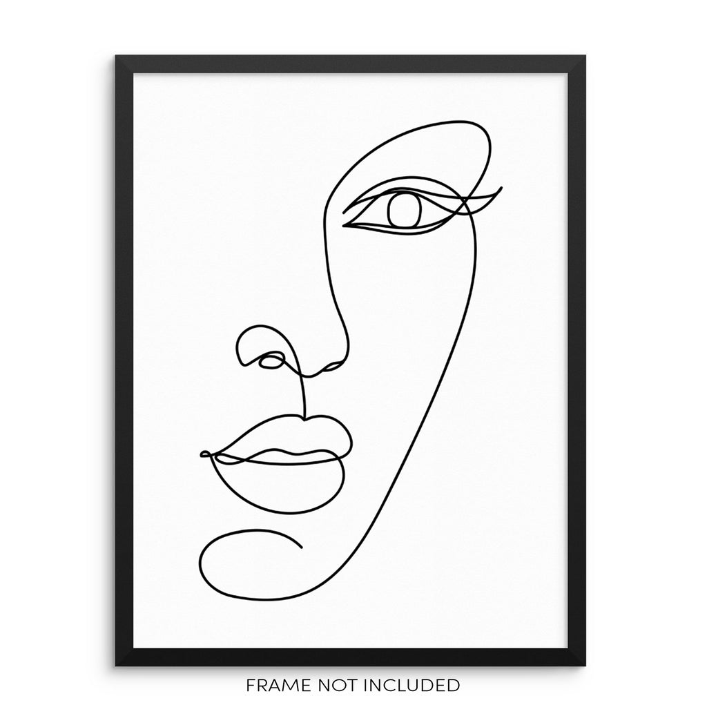 Sincerely Not Minimalist Line Drawing Woman Face  