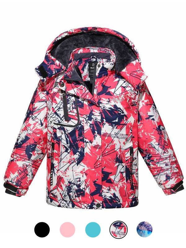 girls-waterproof-fleece-winter-snow-coat