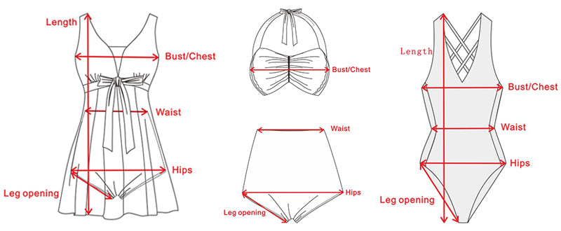 swimwear measurements