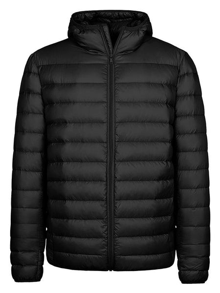 mens bubble vest with hood