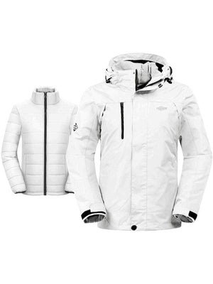 Women's 3-in-1 Ski Jacket Waterproof Snowboard Jacket Winter Coat Alpi