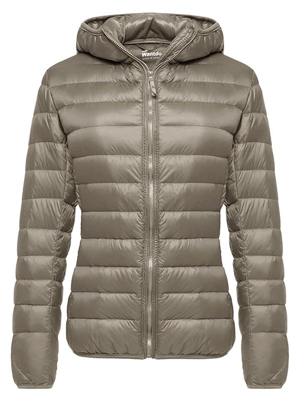 Women's Packable Down Jacket Lightweight Short Puffer Jacket With Hood