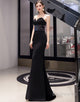 Black Mermaid Long Evening Dress with Sequins