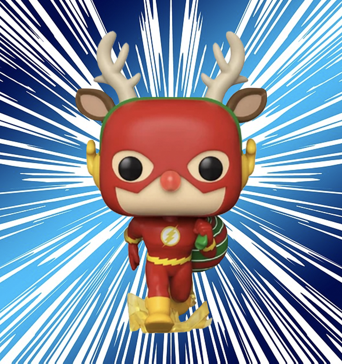 DC Holiday Funko Pop! The Flash (as Rudolph) 356 Big Apple Collectibles