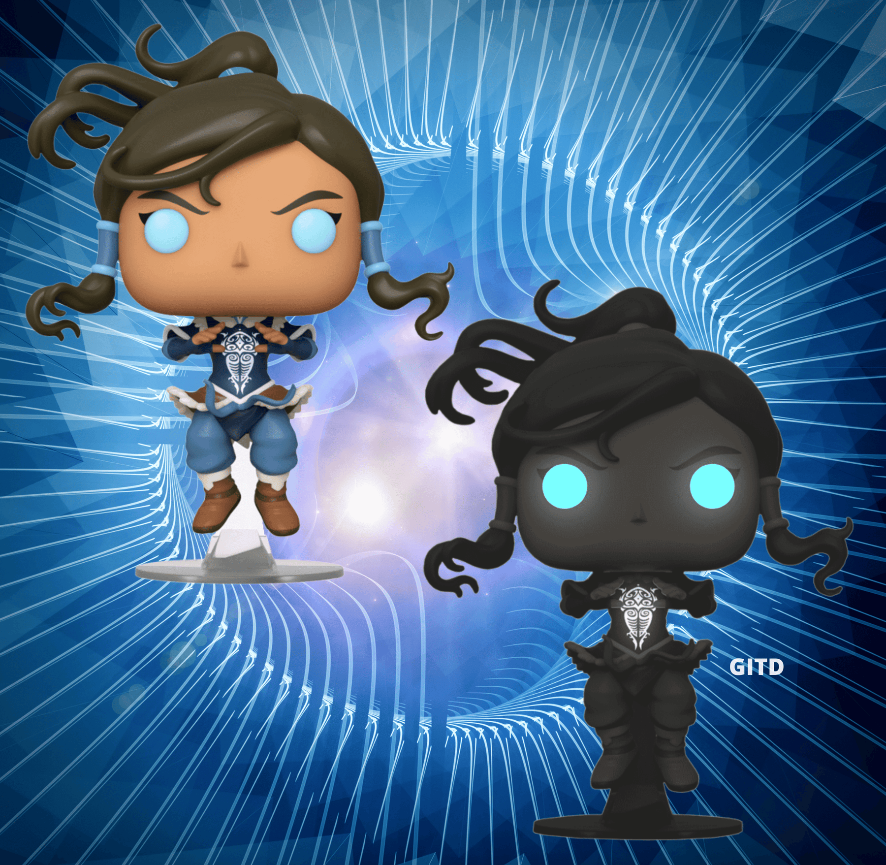 Legend Of Korra Funko Pop Korra Avatar State Chase And Common Wave 2 Big Apple Collectibles 6562