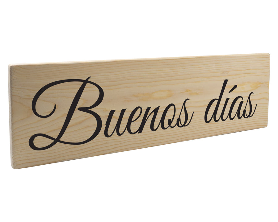 Buenos Días Spanish Wood Decor