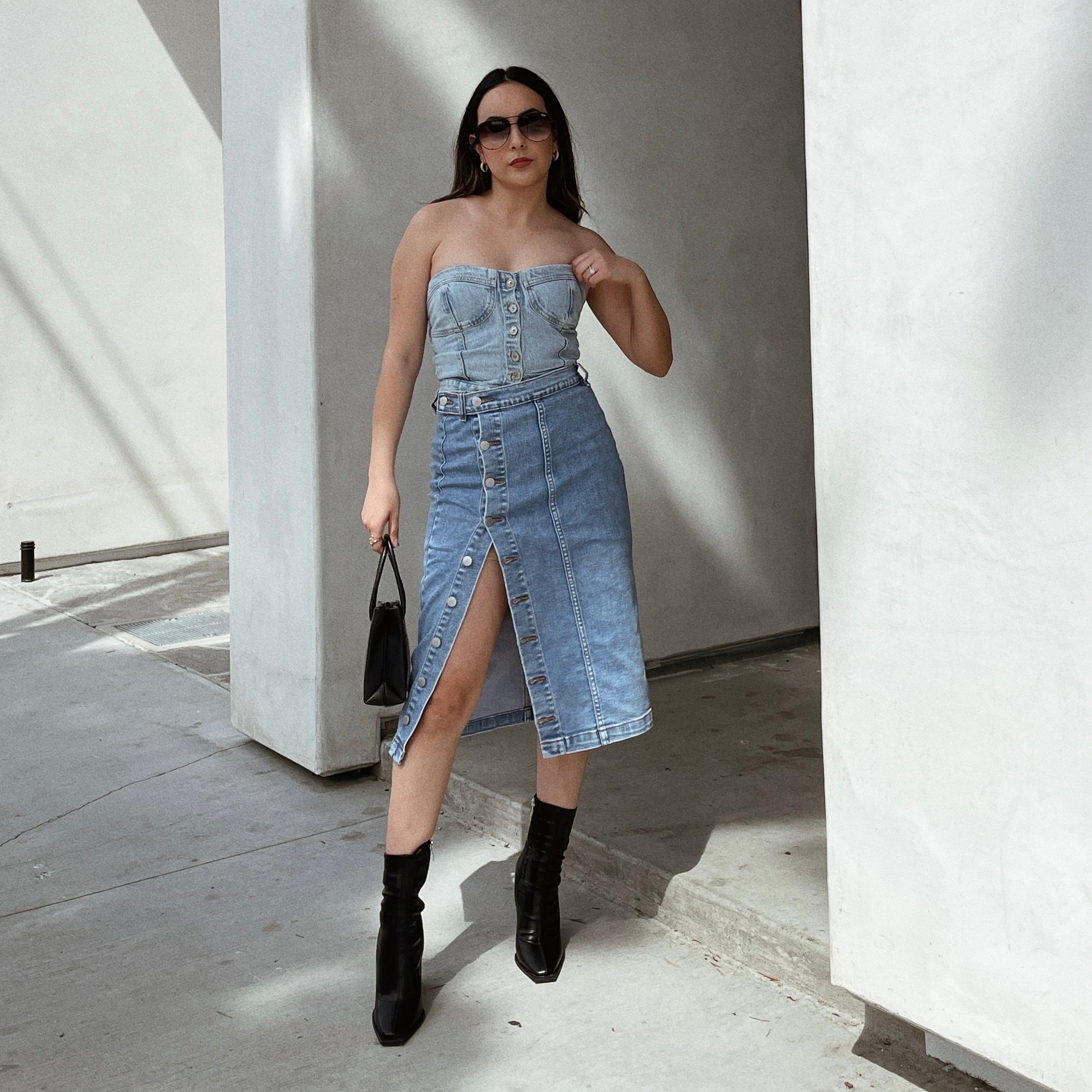 The Muse Denim Skirt