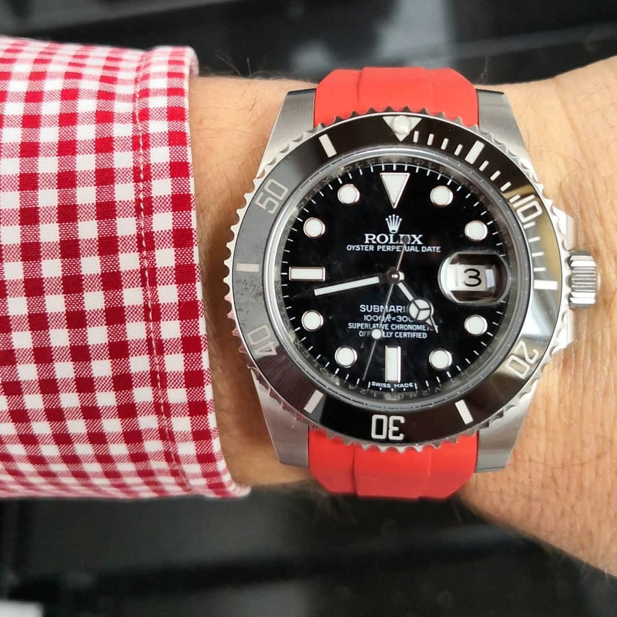 Integrated Rubber Strap For Submariner 