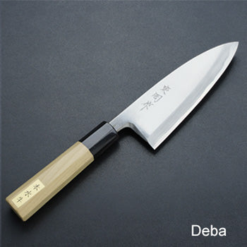 Mikihisa Makiri : Hammered Pattern Shirogami Small Kitchen Knife, 135mm~150mm Single Bevel 150mm