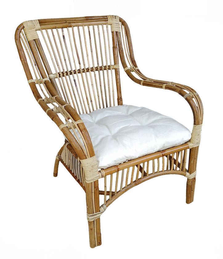 rattan chair with cushion