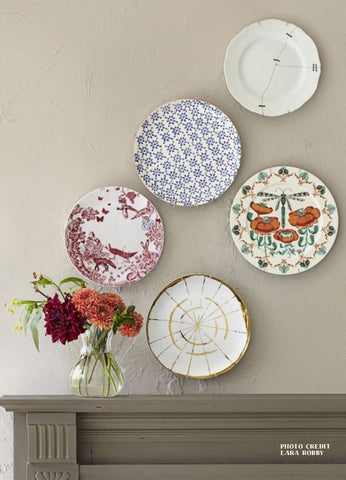 Image Credit Lara Robby Plates on Wall | Blog | Paper and Flower Floral Art Prints