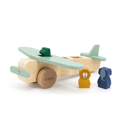 Trixie Wooden Animal Airplane Toy