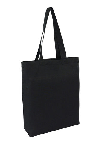 Canvas Tote Black With Bottom Only CN-200-BK – ReSellBags.com