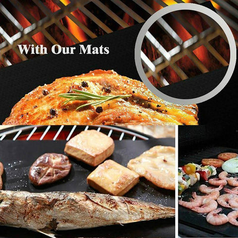 New Heat Resistant 2 Pcs Non Stick Bbq Grill Mats Vncy S Boutique