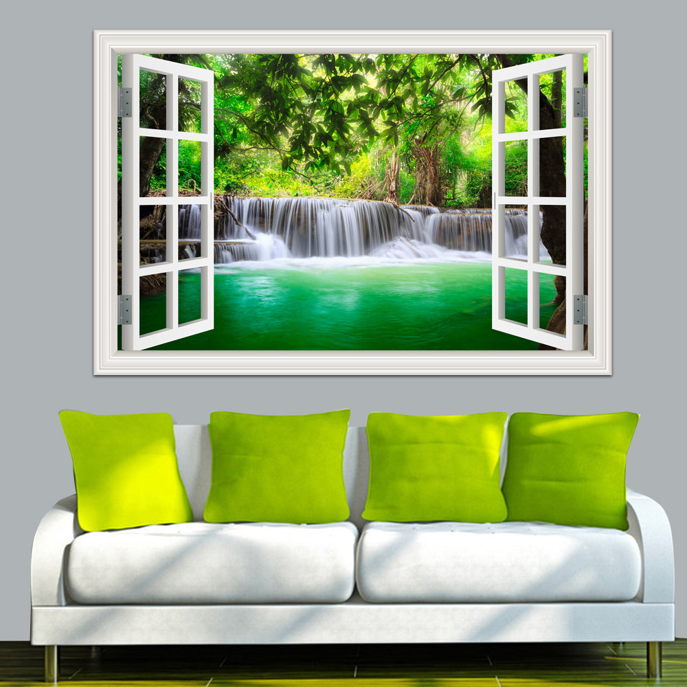 3d Window View Wall Sticker Decal Sticker Nature Landscape Decal