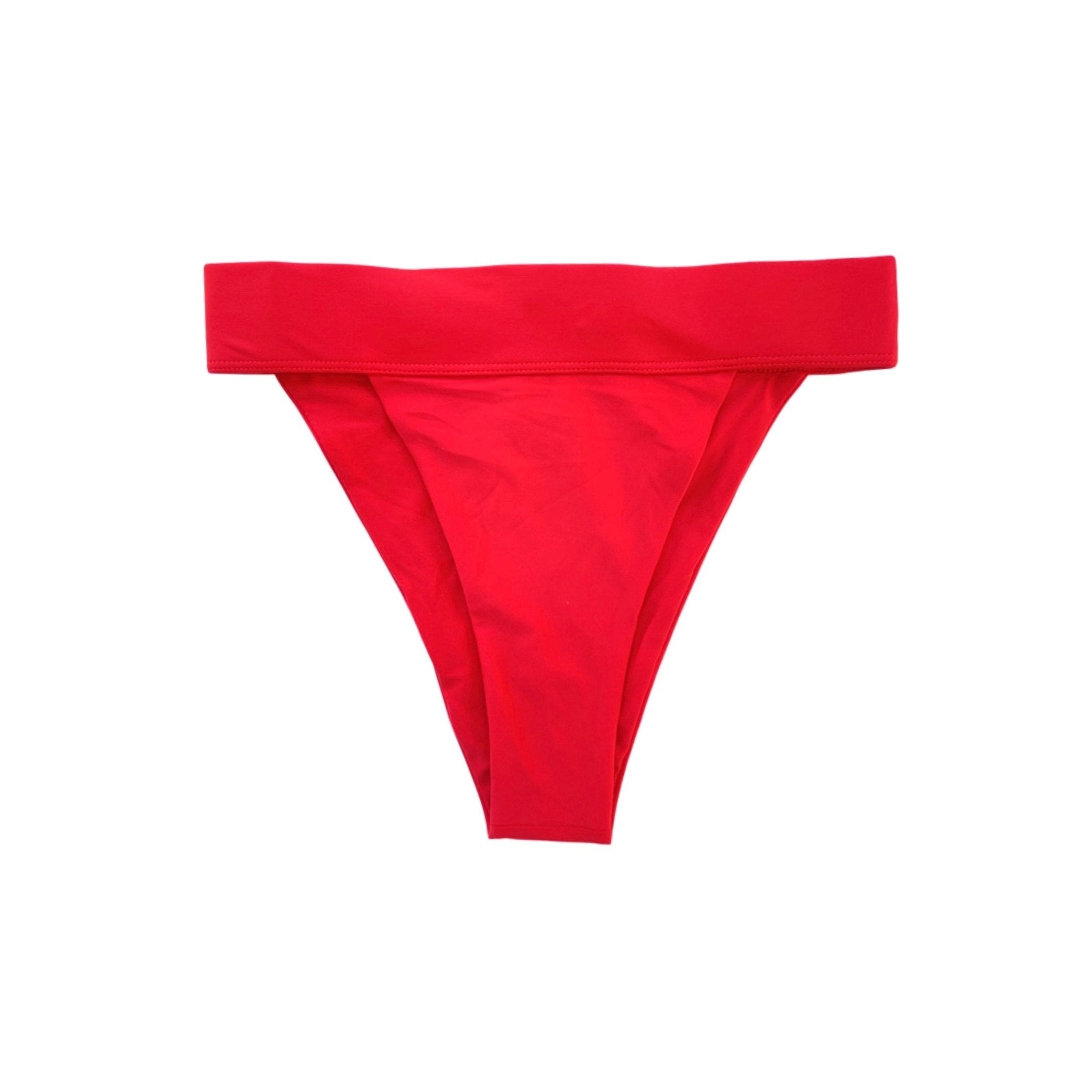 ANNA BIKINI BOTTOMS - CORAL RED – PINKCOLADA