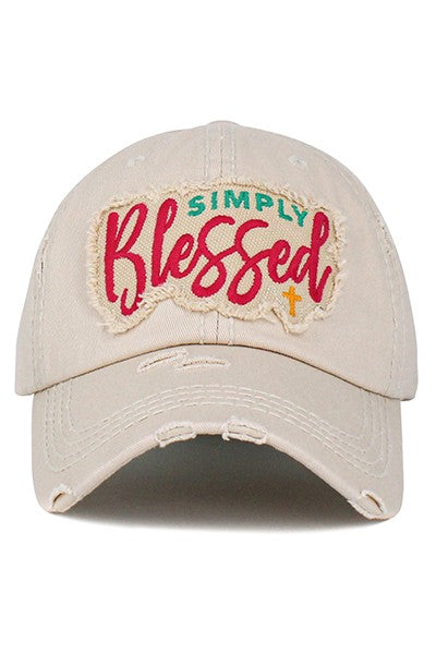 White Stitching Distressed Baseball Hat – Beauty Bird Vintage