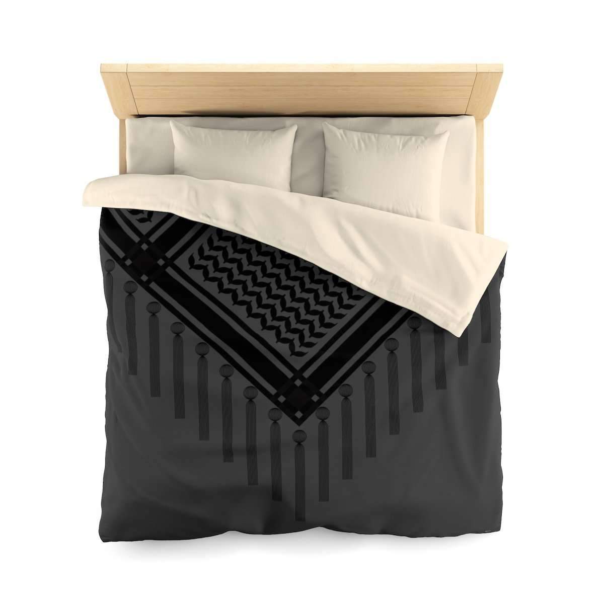 Bedouin Scarf Black Duvet Cover Yislamoo