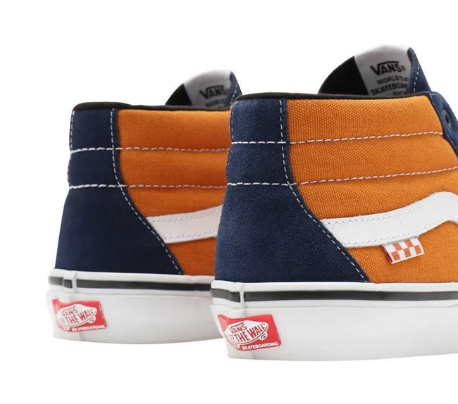 vans sk8 navy orange