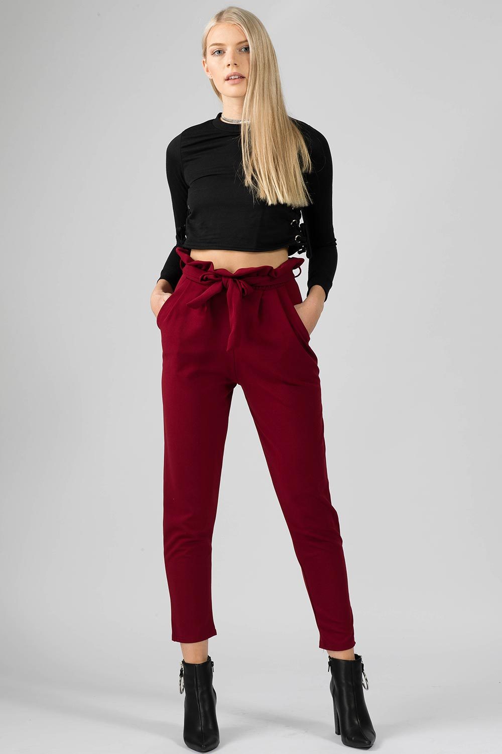 cigarette trousers with belt