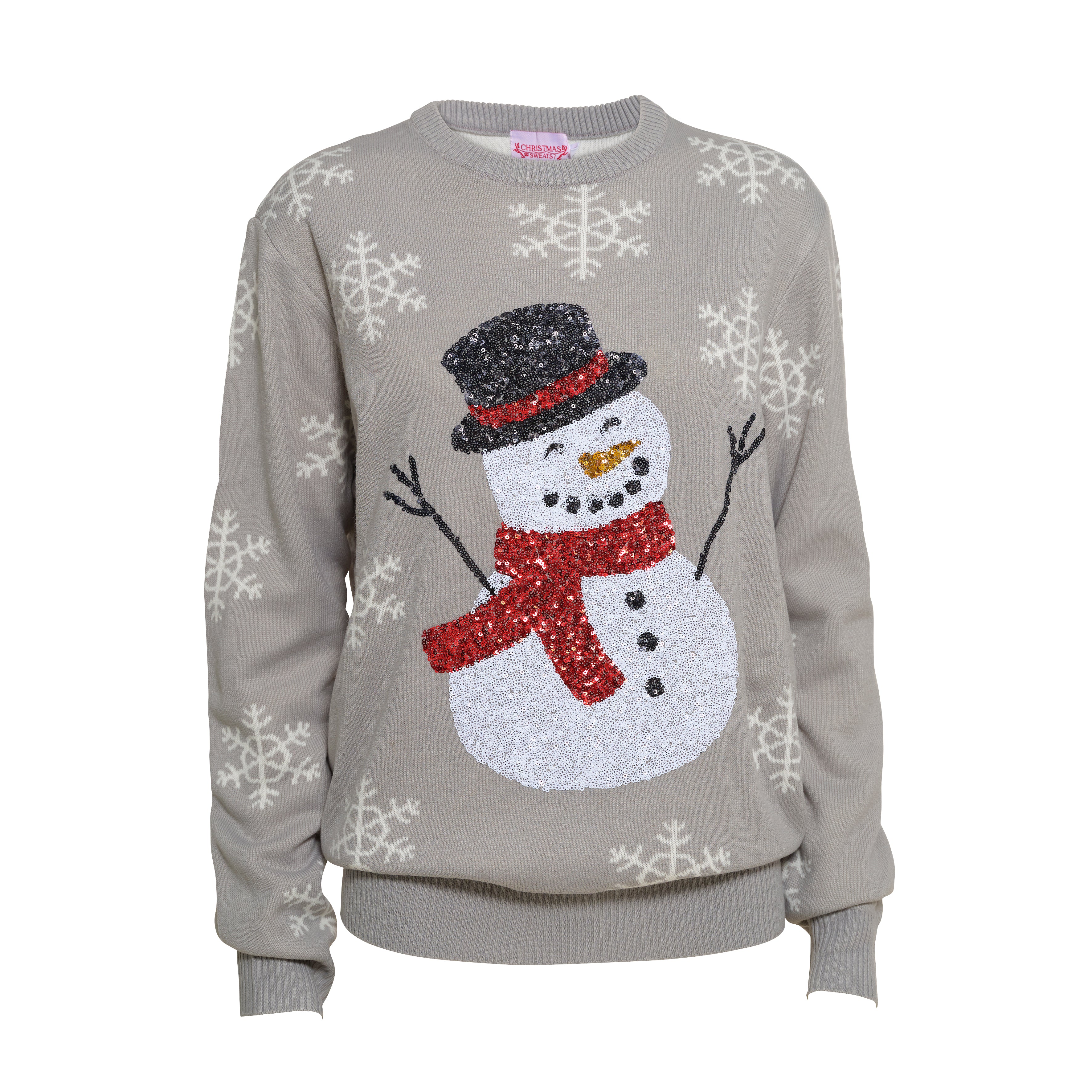 Se Årets julesweater: Den Søde Snemand. Ugly Christmas Sweater lavet i Danmark hos Jule-Sweaters.dk