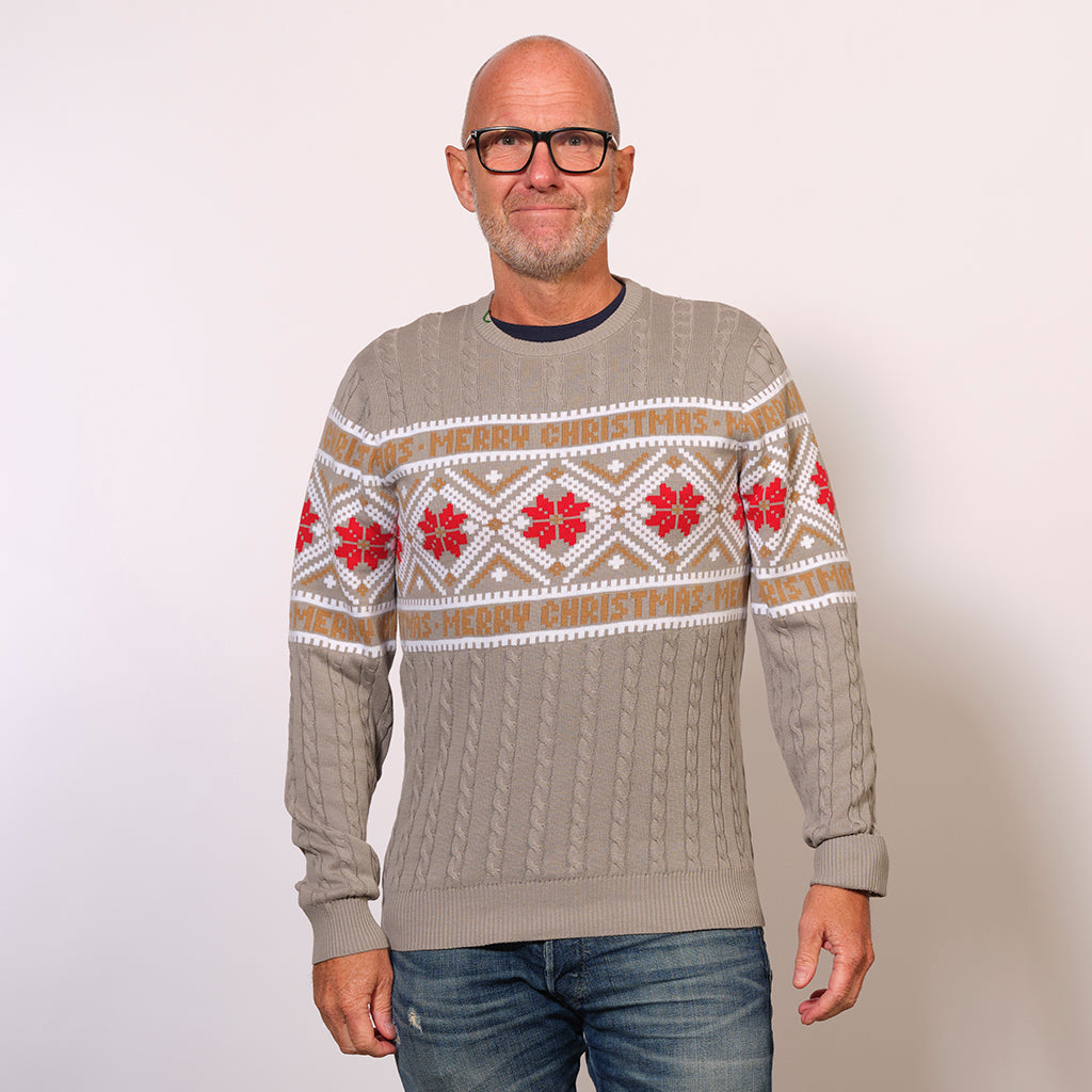 Billede af Den Nordiske Julesweater Grå - herre / mænd