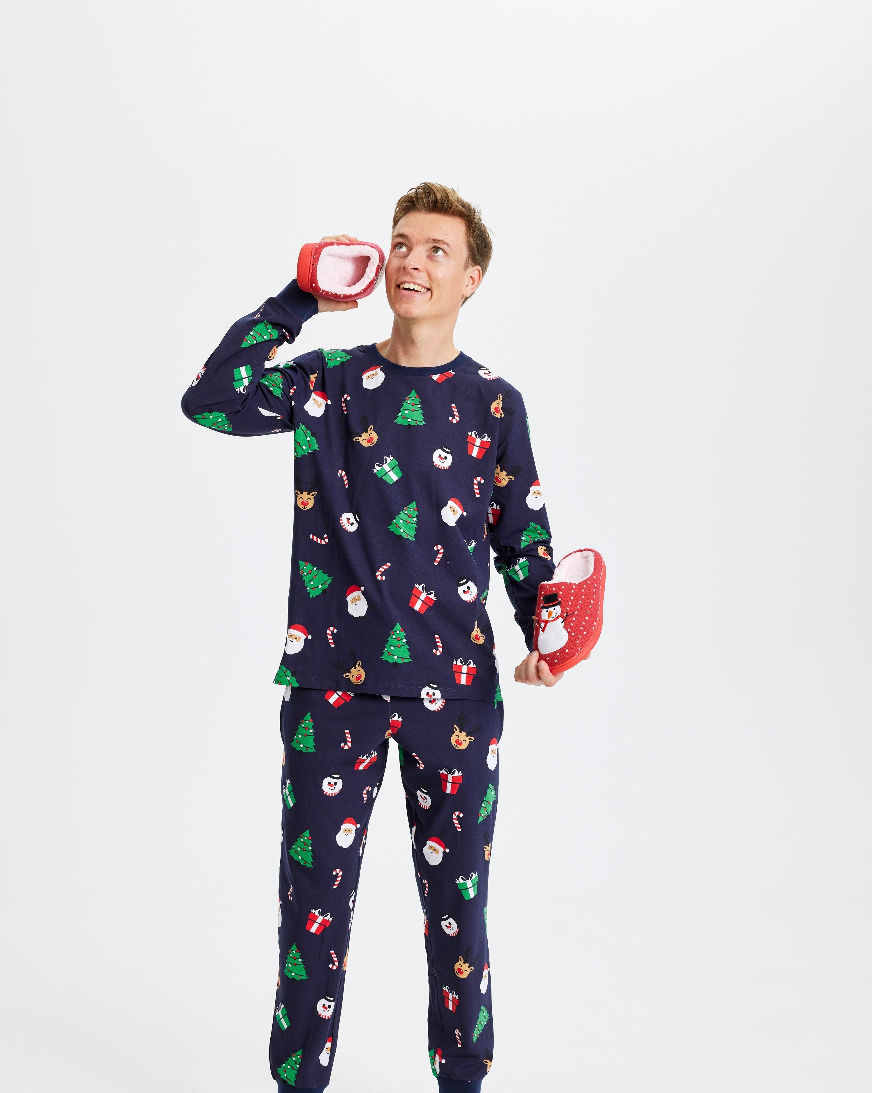 Billede af Årets julepyjamas: Christmas Cute Pyjamas - herre / mænd.