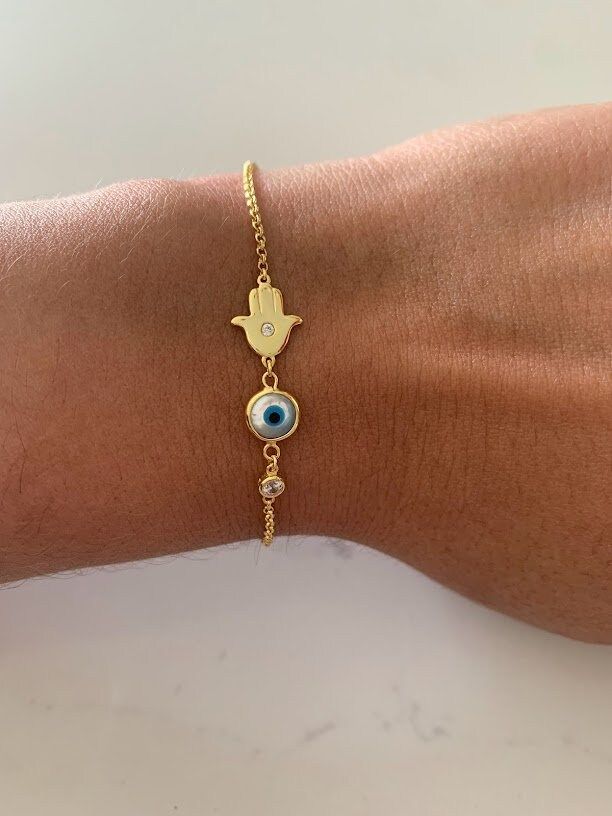 evil eye and hamsa bracelets