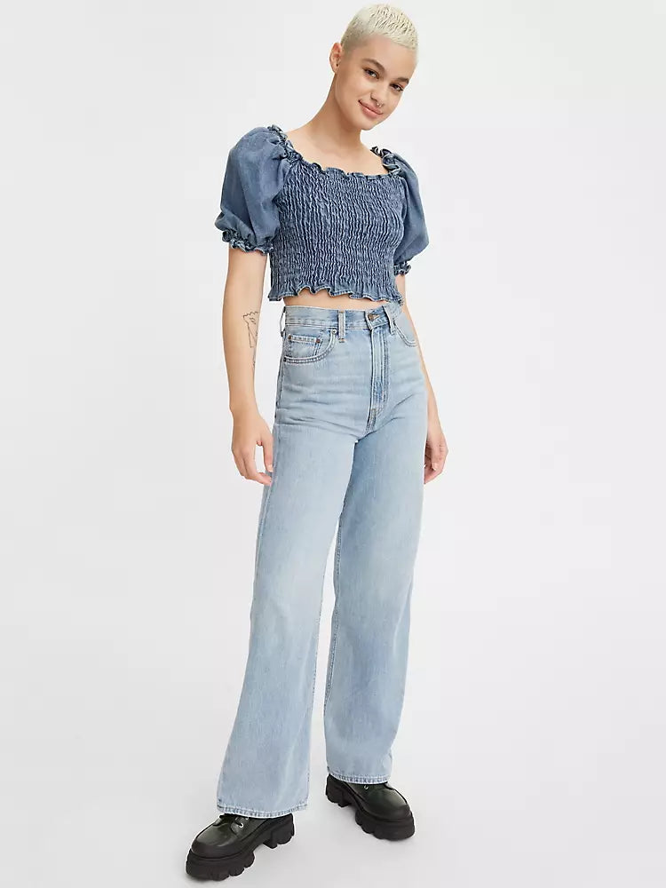 Levi's Women's 94 Baggy Wide Leg Jean (Also Available in Plus), Over  Exposure, 24 at  Women's Jeans store