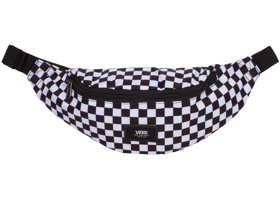 vans ward black & white checkered cross body pack