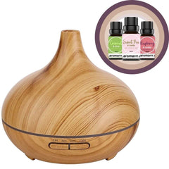 300ml essential oil diffuser and three fragrance oils
