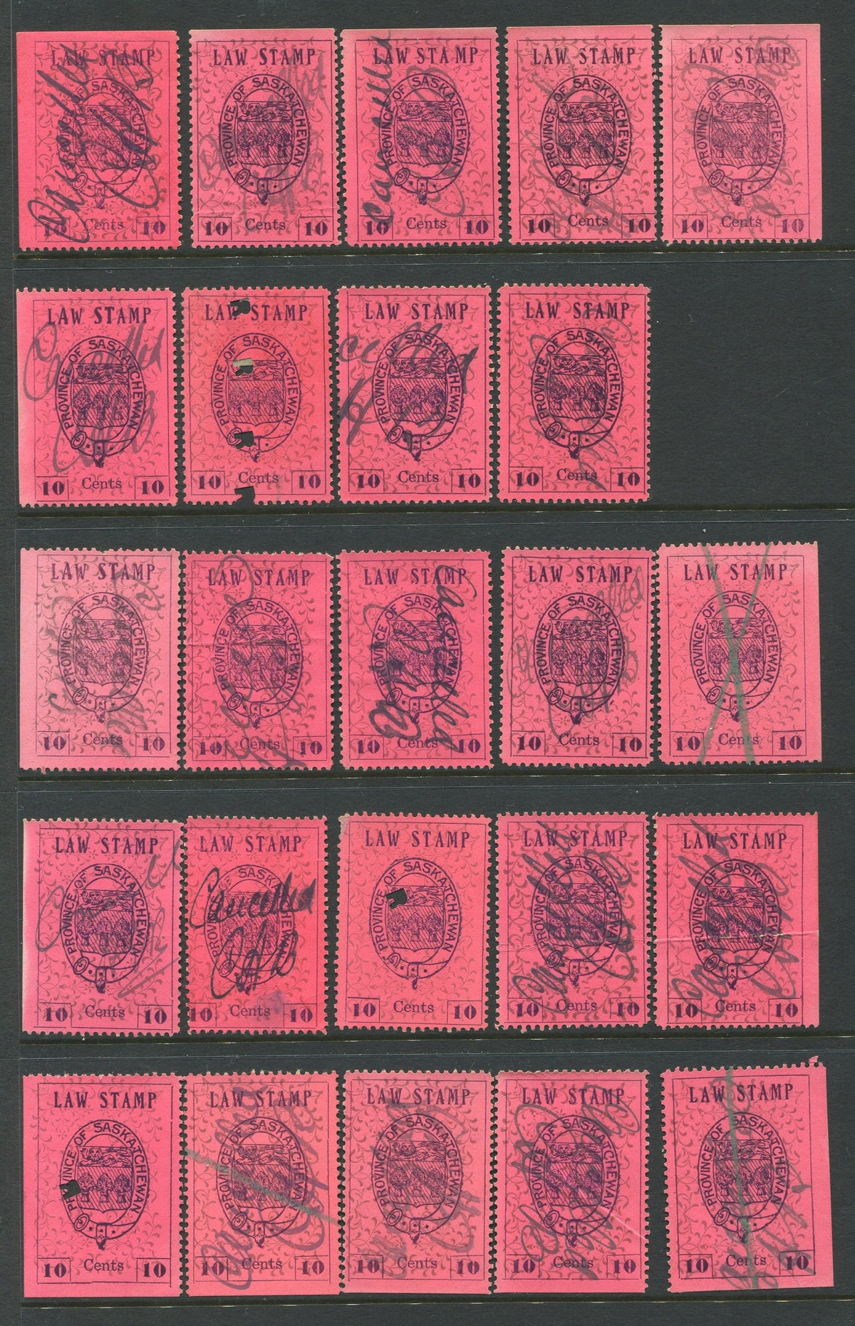 0002SL1709 - SL2 - Used Partially Reconstructed Sheet - Deveney Stamps Ltd. Canadian Stamps