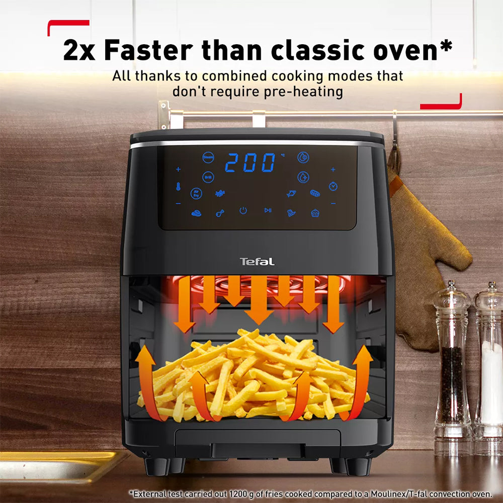 Tefal Easy Fry Grill & Steam Hot Air Fryer, Black - Worldshop