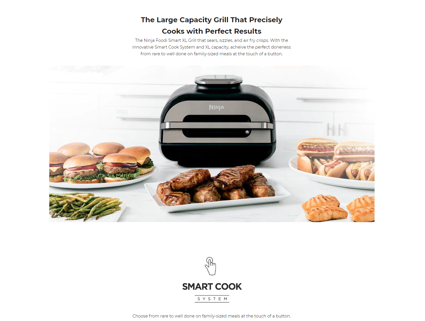 Buy the Ninja Foodi AG551 Smart XL Grill & Air Fryer Sears