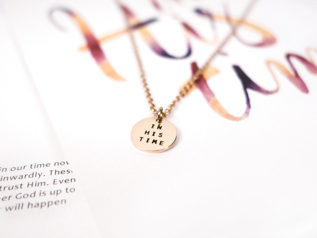 In His Time Rose Gold Necklace Jewellery Bible Verse Singapore Collaboration Hearticulate Hearticulatesg Christian Gift Present