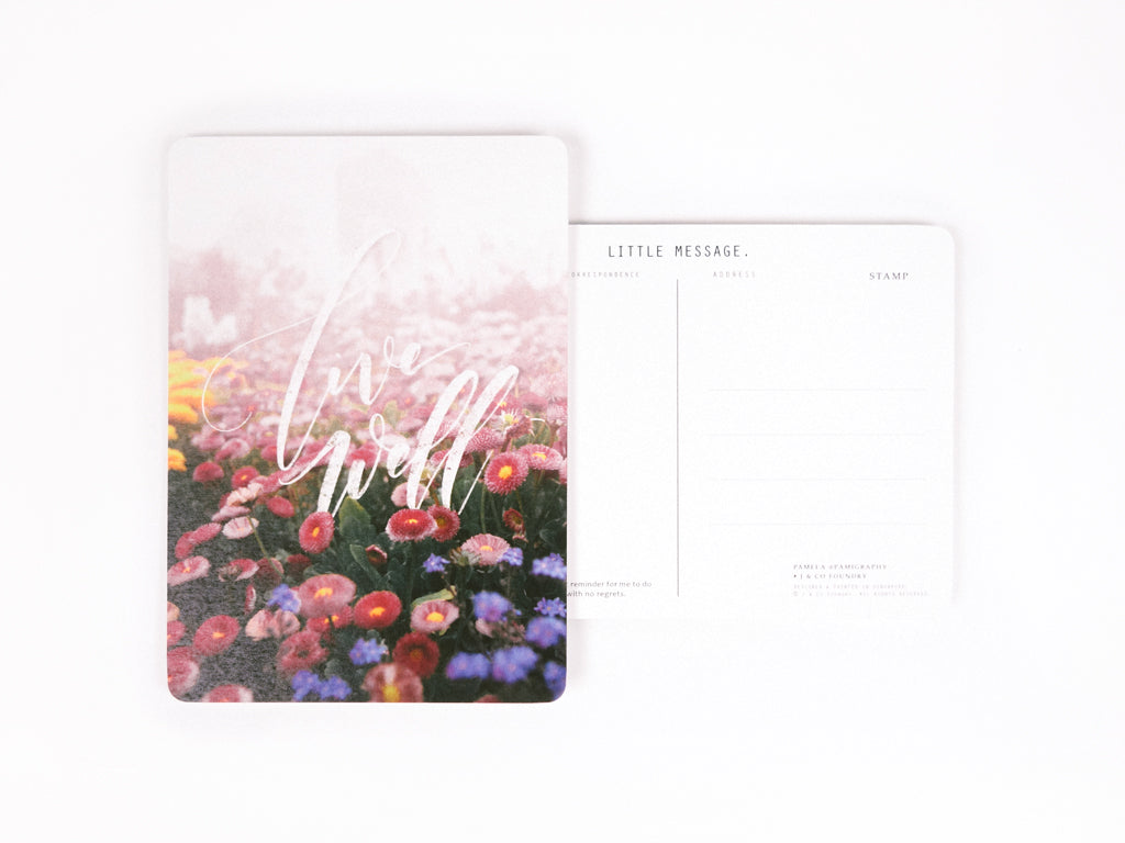 Live Well Postcards by Pamela