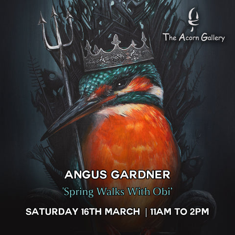Angus Gardner art exhibition and artist appearance at The Acorn Gallery in Pocklington on Saturday 16th March 2024 from 11am.