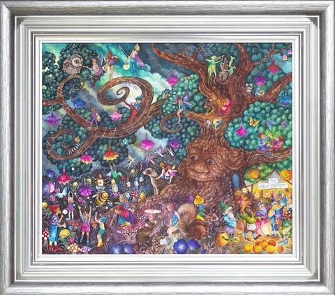 Folk of the Fae Tree unique edition by artost Kerry Darlington available from The Acorn Gallery Pocklington with delivery if required.