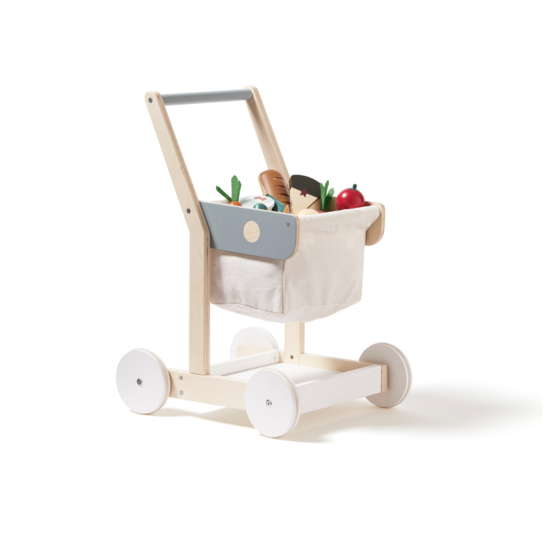 wooden shopping trolly