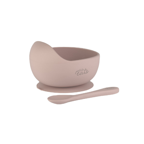 Petite Eats Suction Bowl and Spoon Set - Lilac