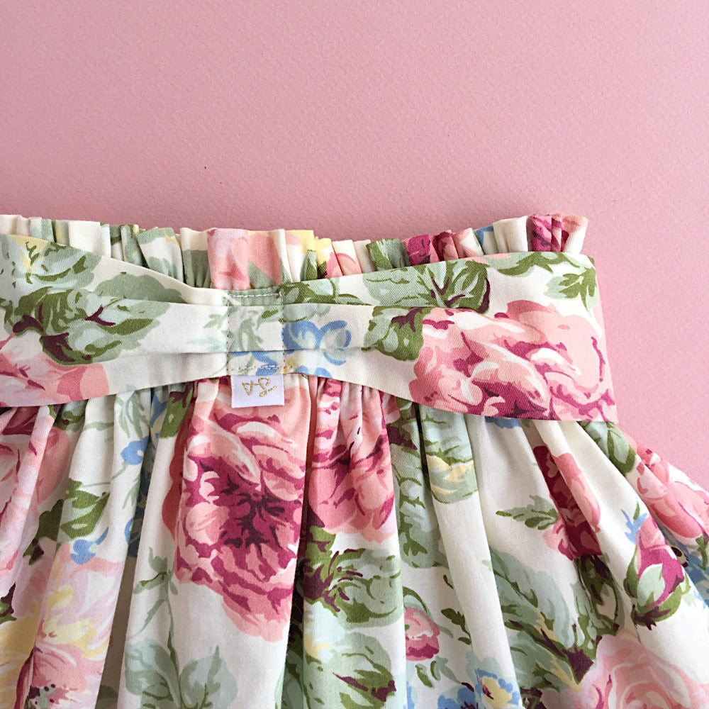 Download Esme Vintage Floral Sash Skirt - Twinkle Star Designs