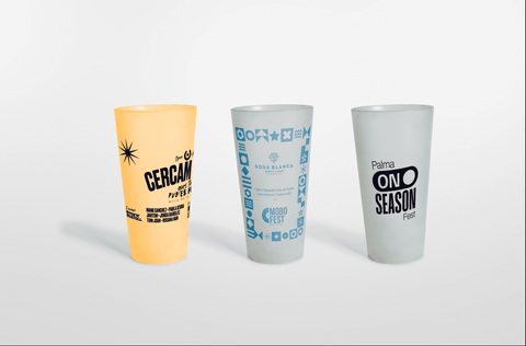 vasos reutilizables para festivales