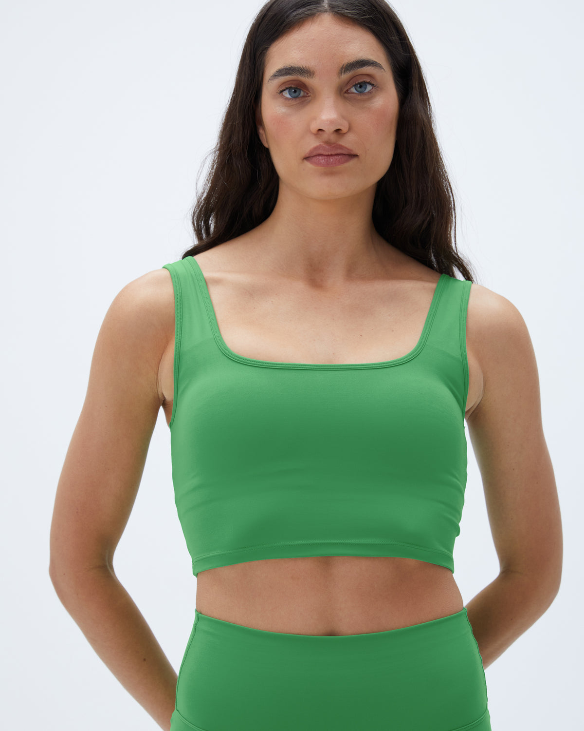 We need Hailey Bieber's neon green sports bra (and her sauna too)