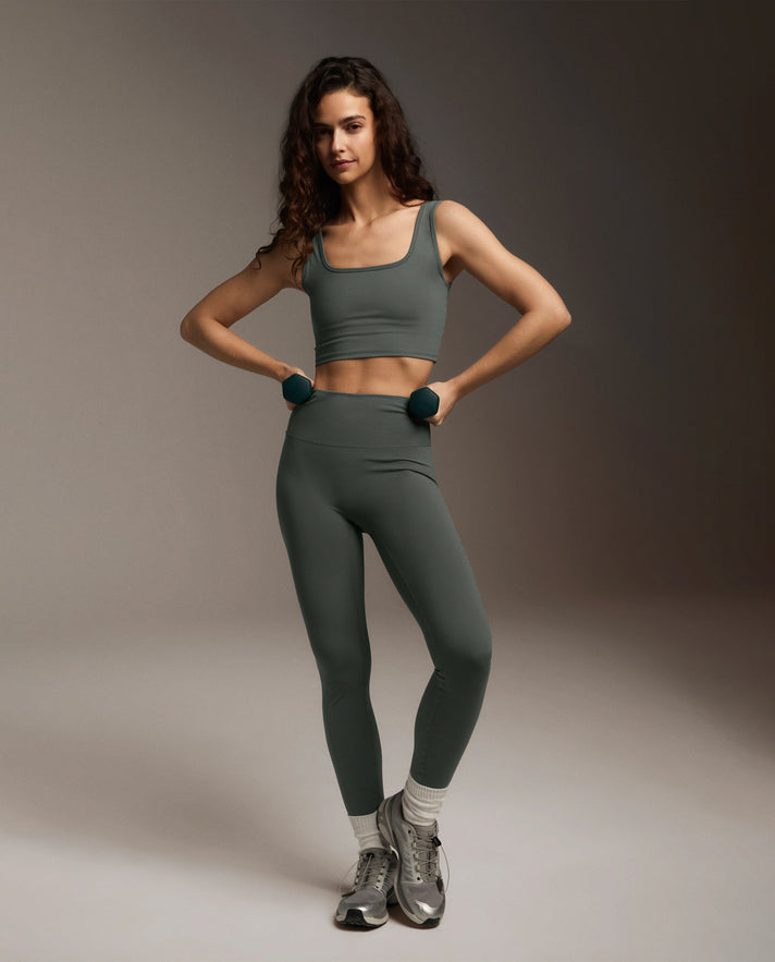 Women's Light Support Shine Sports Bra - All In Motion™ Green XL