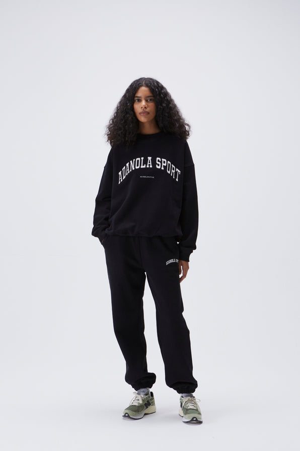 Adanola Sport Women's Black Oversized Sweatshirt