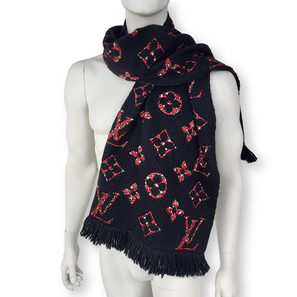 Louis Vuitton - Authenticated Logomania Scarf - Wool Silver for Women, Very Good Condition