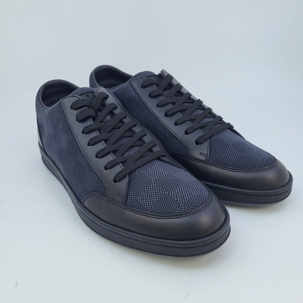 Louis Vuitton Blue/Black Damier Mesh and Leather Run Away Sneakers Size  42.5 Louis Vuitton | The Luxury Closet