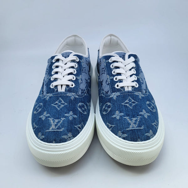 Louis Vuitton Blue Denim Monogram Fastlane Sneakers – Savonches